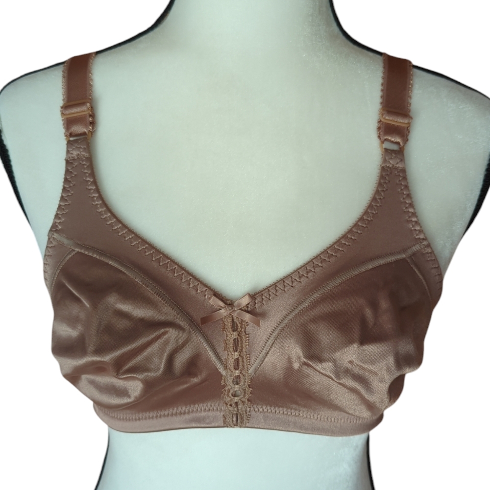 Bali All Around Support Back Smoothing Wirefree Bra 34C Brown Style 3820